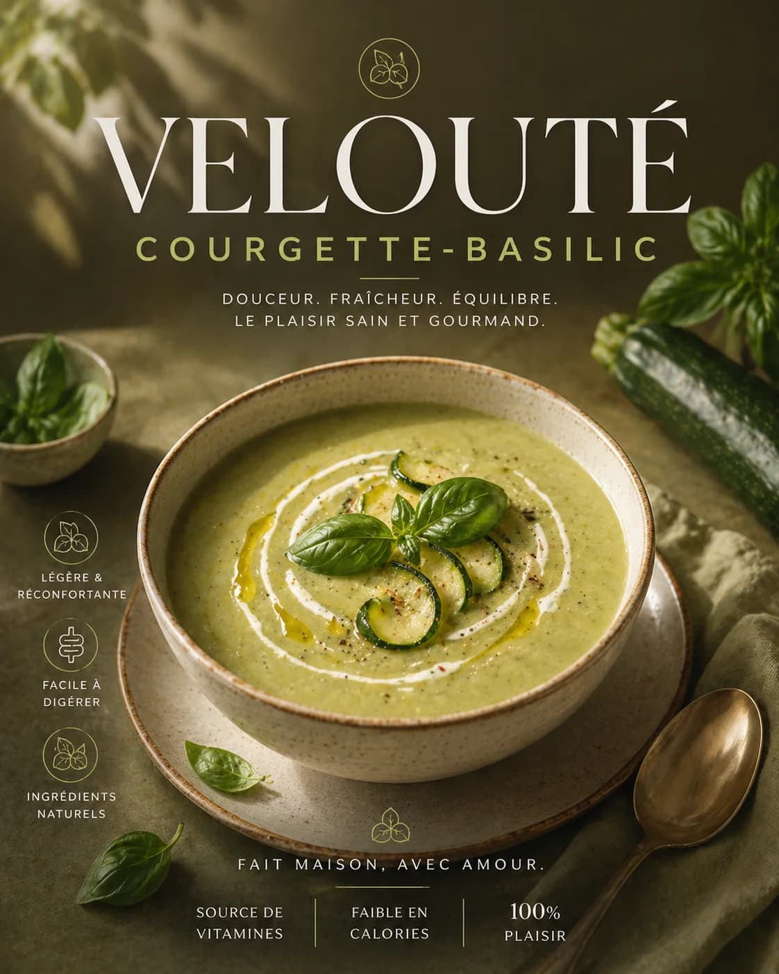 Velouté courgette-basilic